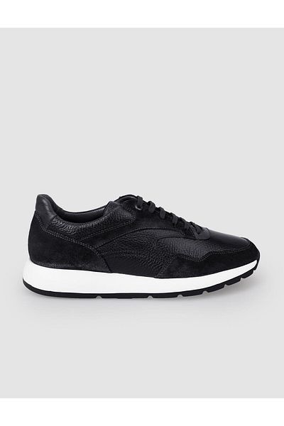Cabani 100% Genuine Leather Black Men's Sneakers