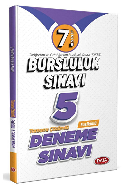 Data Yayınları 2025 Data 7. Sınıf Bursluluk Sınavı Tamamı Çözümlü 5 Deneme Sı...