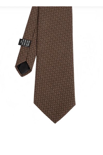 CROATE Brown Soft Cotton Fabric Tie