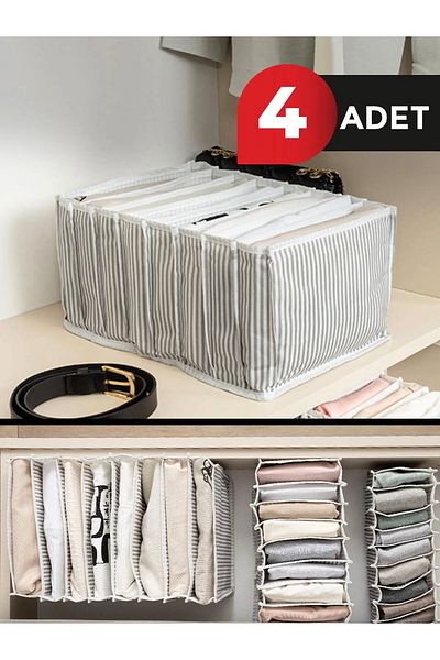 Smyak Large Accordion Orgenizer - 24X37X18 Cm, 4 Pieces, Seller's Average Product Score 4.7