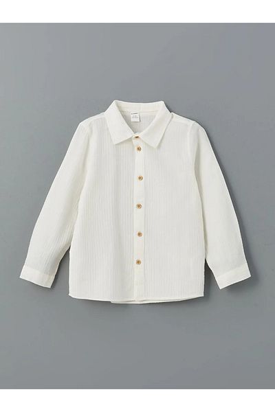 LC Waikiki Lcw Kids Textured Krinkle Boy's Shirt