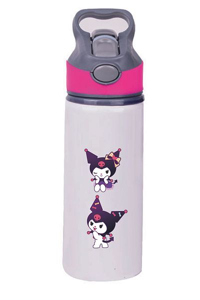 DKDZ SHOP Kuromi Printed Metal Drinker with Straw - 021