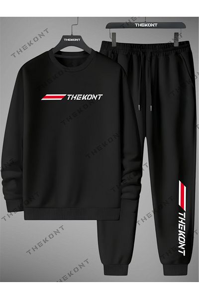 THEKONT ΑΝΔΡΙΚΟ ΣΕΤ ΦΟΡΜΑΣ ΜΑΥΡΟ TKNT3 PRINTED ZERO NECK