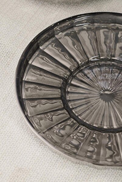 Perotti Ringo Line Füme 6'lı 13 cm Çay Tabağı