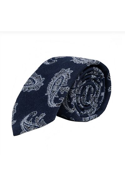 CROATE Soft Cotton Fabric Tie with Shawl Pattern