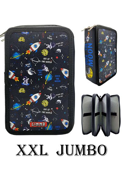Limmy Μολυβοθήκη XL Jumbo Astronaut - Μαύρος οργανωτής 3 θέσεων