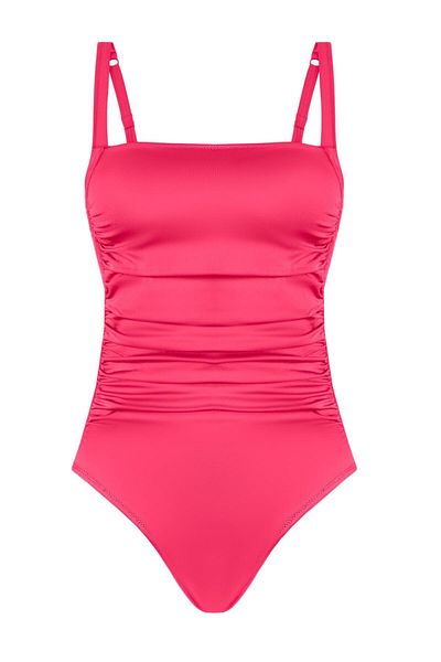 HAREM SUARE Albi Minimizer Gathering Large Size Swimsuit Pink