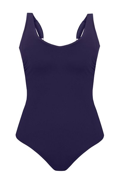 HAREM SUARE Costum de baie Forbach Minimizer Gatherer Plus Size cu decolteu în U Albastru de noapte