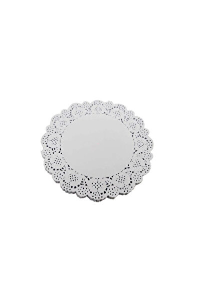 Glow Ay Set of 100 Paper Cake Presentation with 9 cm Lace Detail