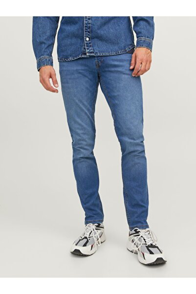Jack & Jones Jack&Jones Pantaloni slim cu picior îngust, albastru pentru bărbați, blugi din lycra 12243592