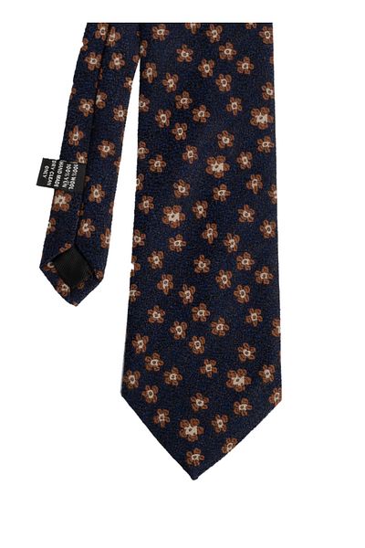 CROATE Navy Blue Soft Cotton Fabric Tie