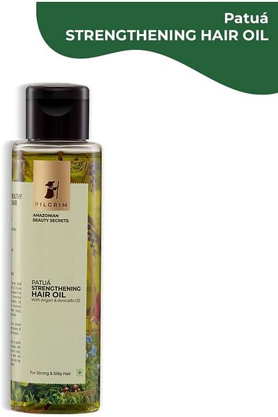 Pilgrim STRENGTHENING HAIR OIL with Argan & Avocado oil for strong & silky hair  | 115 ml