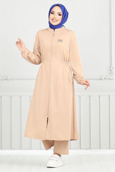 ModaMerve Hijab Set with Rigging Detail 9115Pl940-M Vision