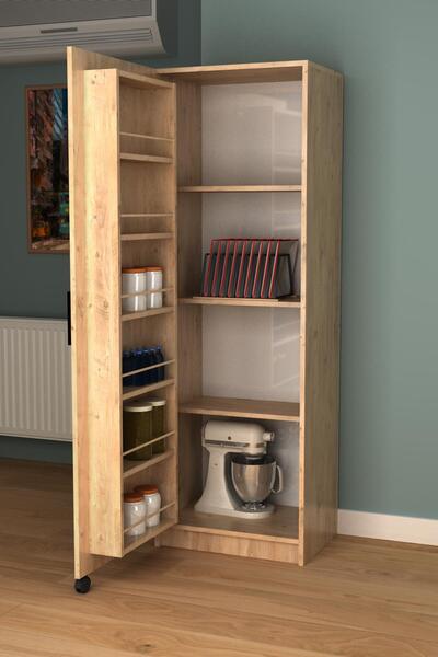 willhome Çok Amaçlı Mutfak Erzak Kiler Yüklük Dolabı MDF KLM-60