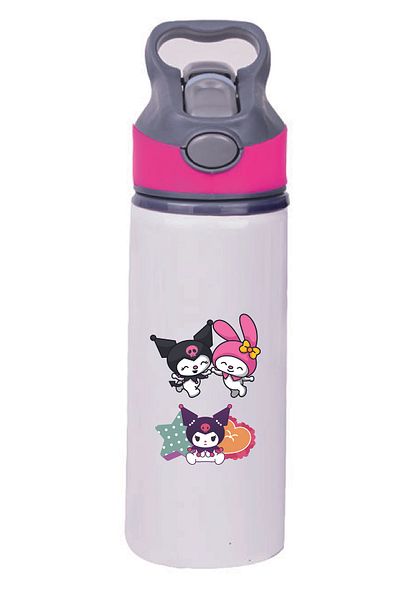 DKDZ SHOP Kuromi Printed Metal Drinker with Straw - 026