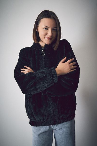 Fulla Moda Palton cu glugă de pluș