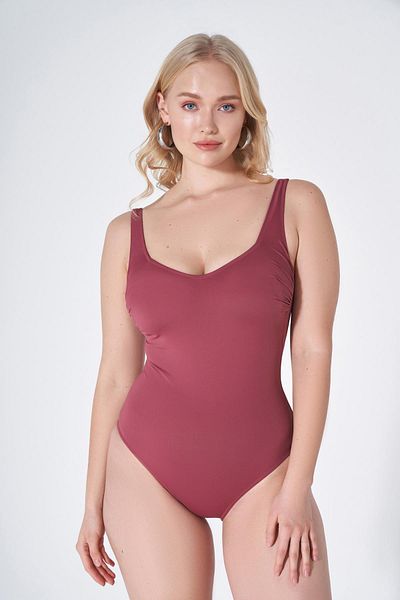 HAREM SUARE Forbach Minimizer Recovery Large Size U Collar Swimsuit Rose Pink