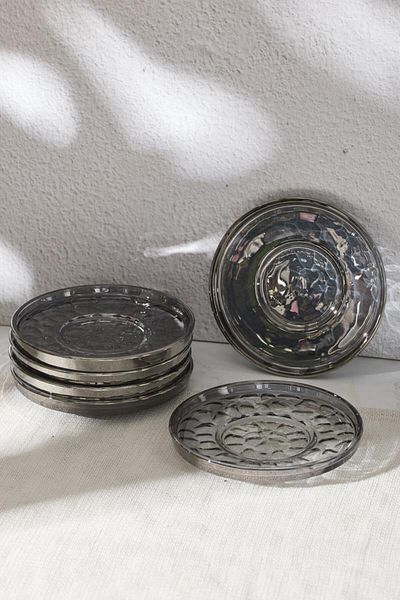 Perotti Ringo Stone Smoked 6 Pcs 13 cm Tea Plate