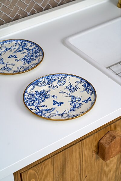 Miss Betty طبق كيك مكون من قطعتين مطلي بالمينا من بلو لايف مقاس 20 سم