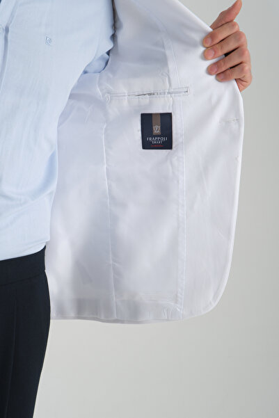 Frappoli Чоловіча біла лайкра з бавовняної еластичної спортивної куртки-піджака з поліестеру