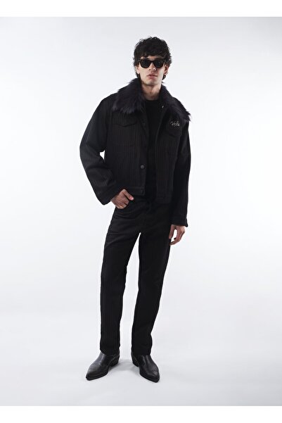 HOLEACADEMIE Hole Tyler Çizgi Detay Gabardin Mont