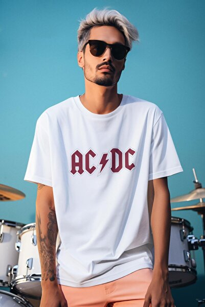 oneagılyazı Tricou oversize cu imprimeu AC DC