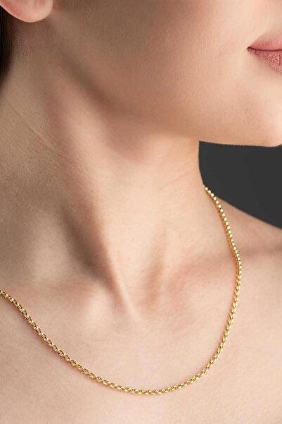 Bayar Gold 14 Ayar Altın Kalın Doç Zincir Kolye 2.3 mm