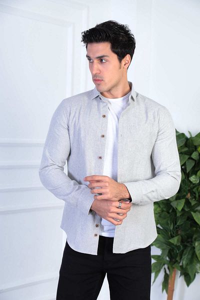 jack carisma Ανοιχτό Giri Flannel Thin Lumberjack Slim Fit πουκάμισο