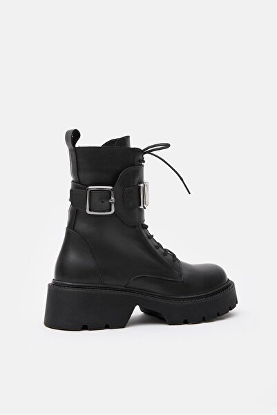 NILUFARR Alexis Siyah Hakiki Deri Kadın Bot