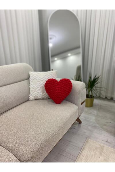 Home Romantic Heart Pillow - Valentine's Day Red Heart Pillow - Modern and Elegant for Gift and Decoration