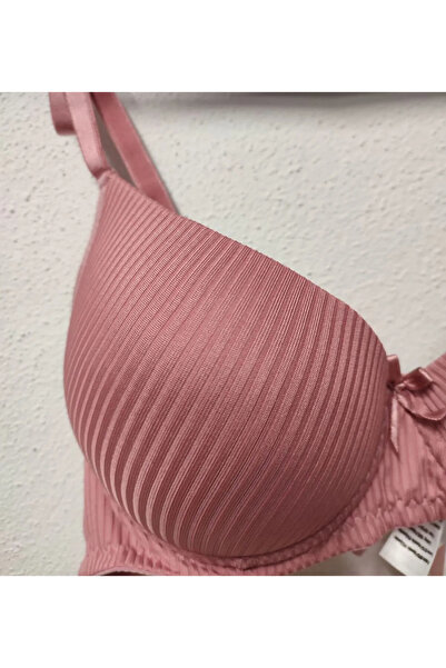 Infaith B Cup Destekli Çizgi Desenli Sütyen