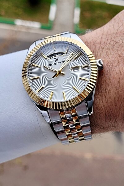 Daniel Klein Gold Gümüş Renk 42 mm Fonksiyonlu Erkek Kol Saati