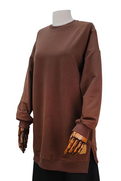 LOCCO Καφέ Casual Tunic - Γυναικεία, Λεπτομέρεια Στολή