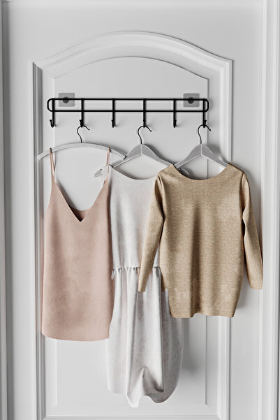 EVA METAL TASARIM Yapışkanlı Metal Duvar Elbise Askılığı Kapı Arkası Askılık Portmanto Organizer Askı