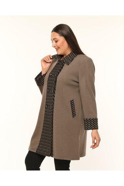 Laden Knit Steel-Weave Wool-Warmth Plus-Size Women's Winter Long Thick Mink-Style Pilling-Resistant Mom Cardigan