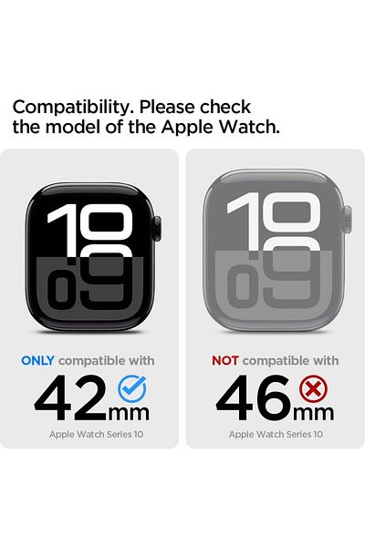 Spigen Thin Fit designed for Apple Watch Series 10 (42mm) Case Cover (2024) - Crystal Clear