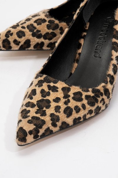 Ccway Kadın Sivri Burunlu Stiletto LEOPAR