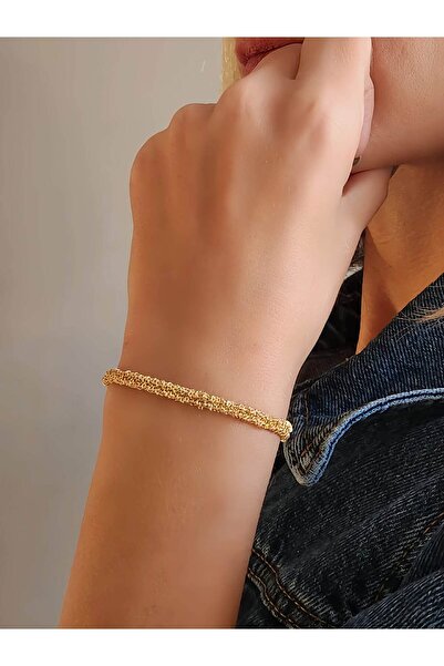 Eva Takı Store Zincir Dokuma Kordon El Yapımı Otantik Altın Kaplama Gold  Ren...