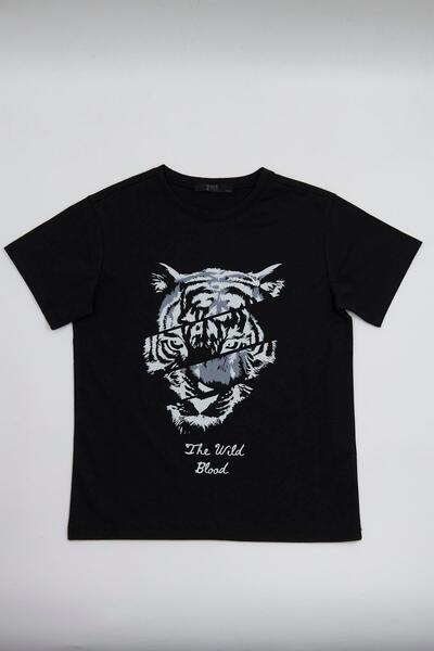 Chandraswear Boy's Tshirt Black - Hugo