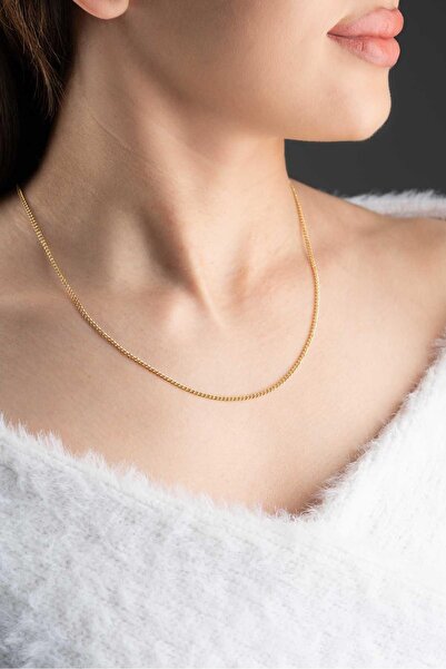 Bayar Gold 14 Ayar Altın Kalın Gurmet Zincir Kolye 3.5 mm