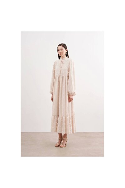 FUSHYA فستان من الريش الشيفون