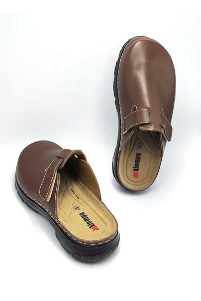 DR KLOMPA Ανδρικές παντόφλες Ms1043 Brown Fanetta Orthopedic Sabo Slippers