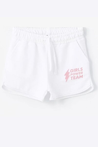 Chandraswear شورت بناتي أبيض- مارل