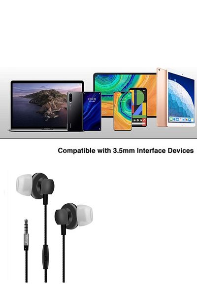 Taimi In-Ear Wired Earphone Premium Sound Quality Black