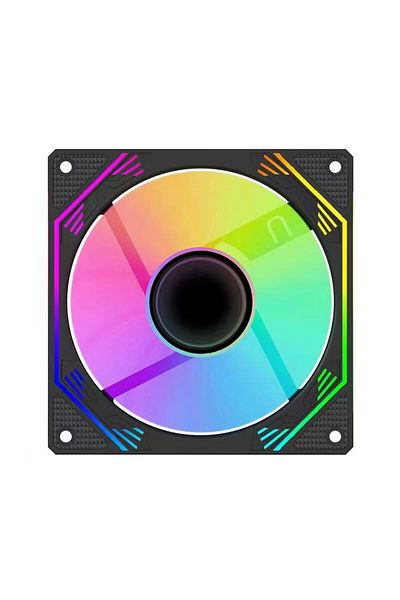 SHARX Fans ARGB Infinity (IX-120B): 3 Pack ARGB , 120mm, Black, Low Noise, Light Sync, Remote,For PC
