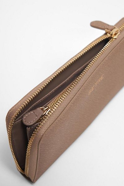 Setre Beige Patterned Dark Zippered Portfolio Bag