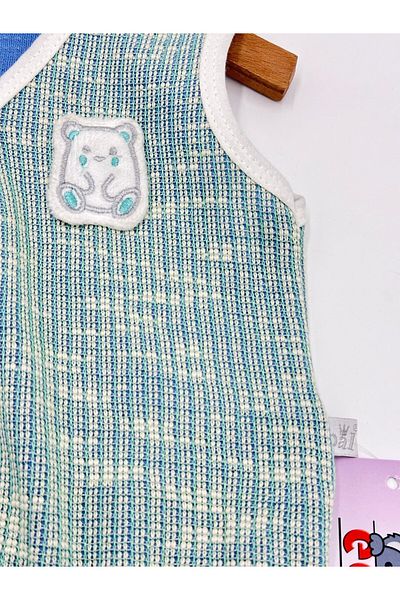 voyyo kids baby New Born Baby Knitted Vest Baby Vest with Bear Accessory