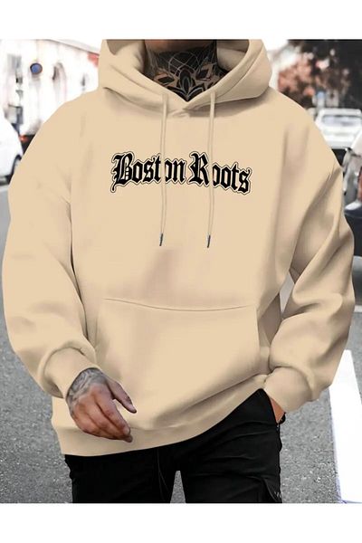 Medinenur Bost in Boots Φούτερ με στάμπα με κουκούλα και τσέπη