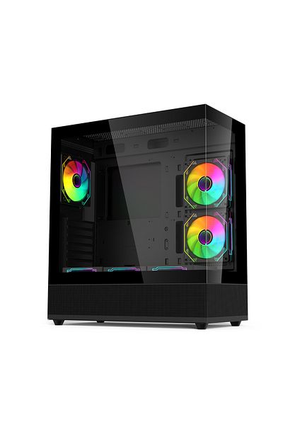 ACER Case V930B ATX Gaming Case, 6 ARGB Fans, Type C, USB 3.0, USB 1.1, HD Audio, Black.