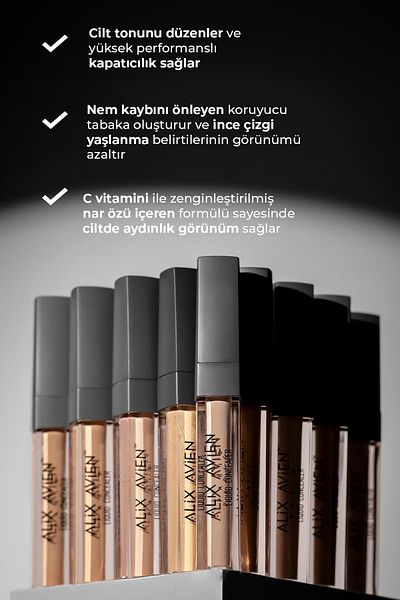 Alix Avien Liquid Under Eye Concealer - Medium Skin Neutral Under Skin Tone - Liquid Concealer 106 Creamy